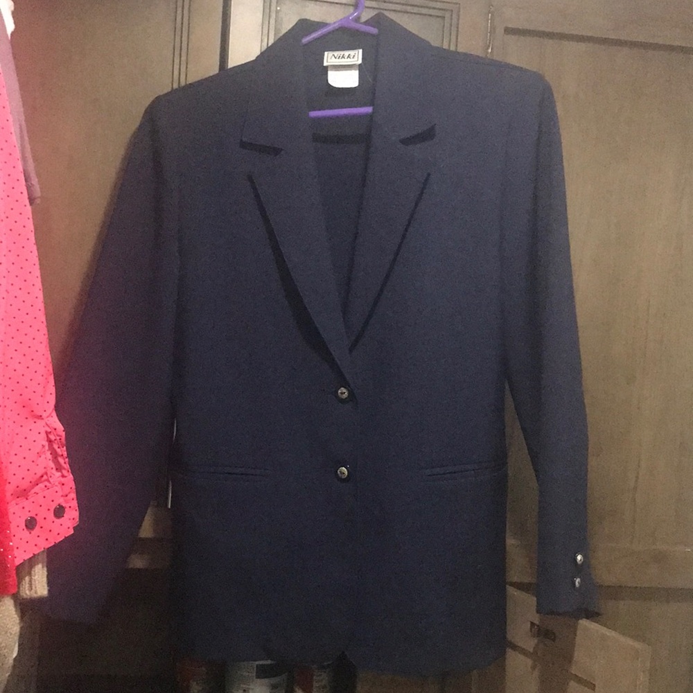 Nikki Navy two button blazer